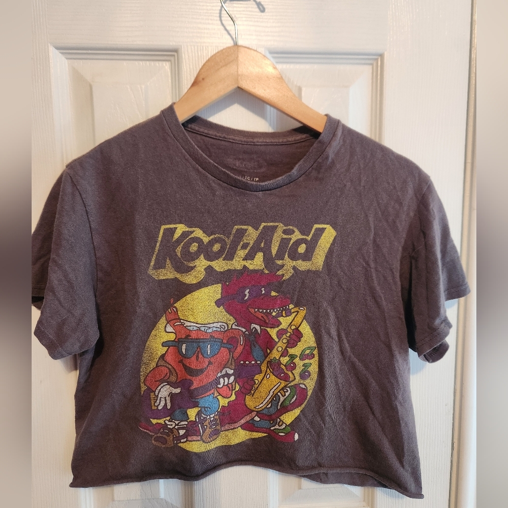 Kraft Kool-Aid Crop Top Gray Size XS